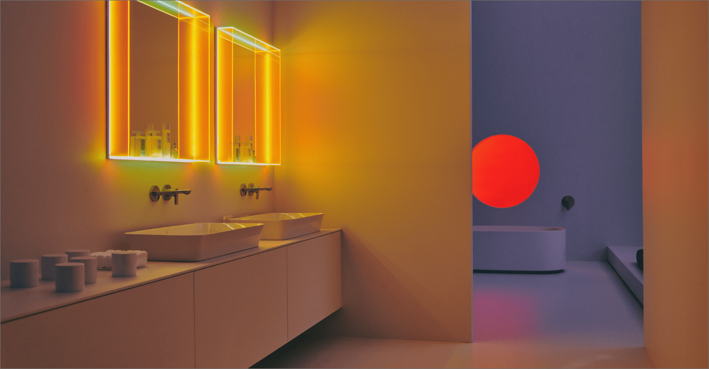 Photo d'ambiance mettant en avant Singular, solution complète de salle de bain Ideal Standard