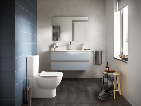 Porte-brosse et Brosse WC mural Noir Mat Design Rond A9119XG Ideal Standard